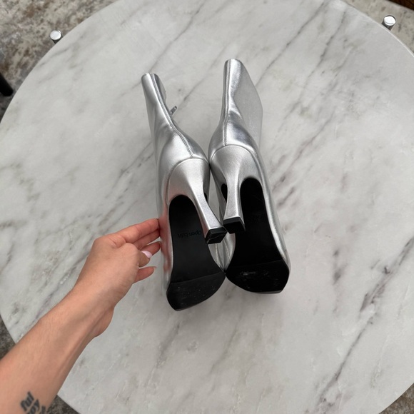 Metallic Silver Booties - Picture 2 of 3